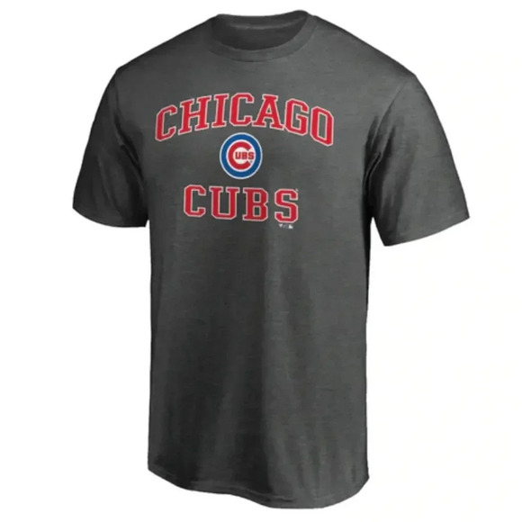 Majestic Other - NEW Majestic MLB Chicago Cubs Heart & Soul T-Shirt Crewneck Heather Gray Mens M